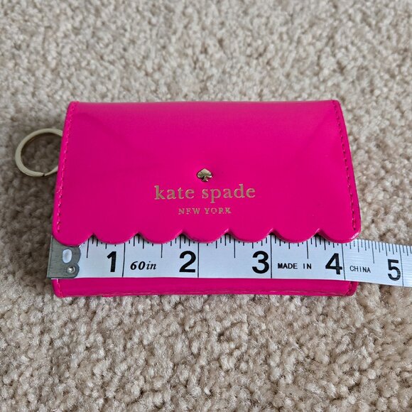 Kate spade scalloped keychain wallet/ card case - Picture 15 of 16